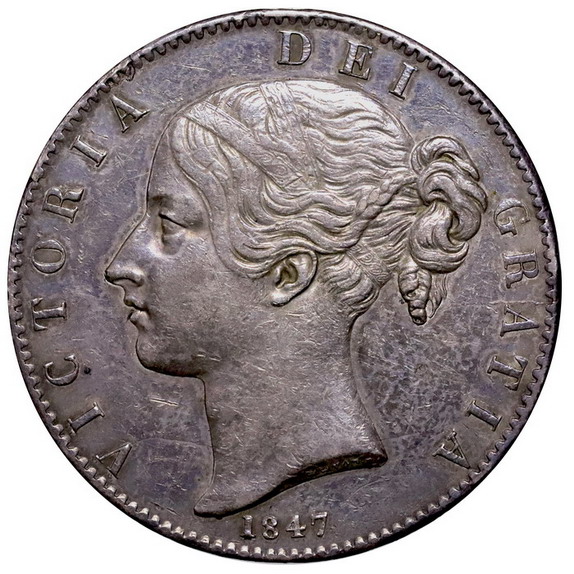 超貴重】銀貨 1883年 イギリス ヴィクトリア ヤングヘッド 未使用鑑定 